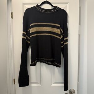 Show Me Your MuMu Black Sweater with Gold Details